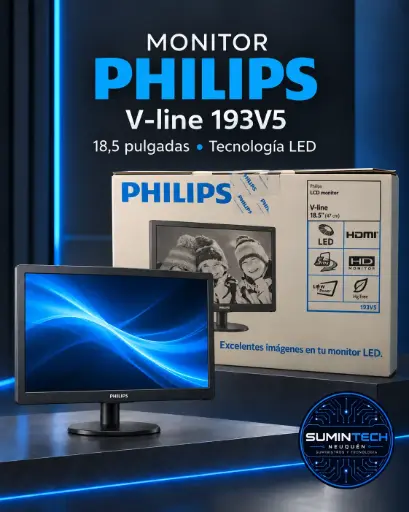 [193V5LHSB2] MONITOR 19" PHILIPS VGA - HDMI VESA