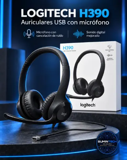 [27707] AURICULARES + MICROFONO LOGITECH H390 USB NEGRO 